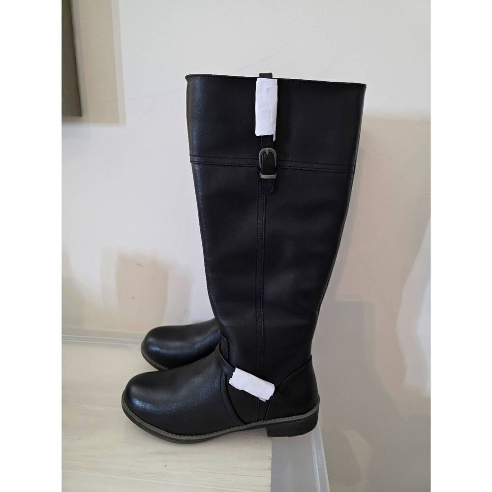 Propet Womens Tasha WFX095L Black Round Toe Mid Calf Riding Boots Size 6.5 NWOB
